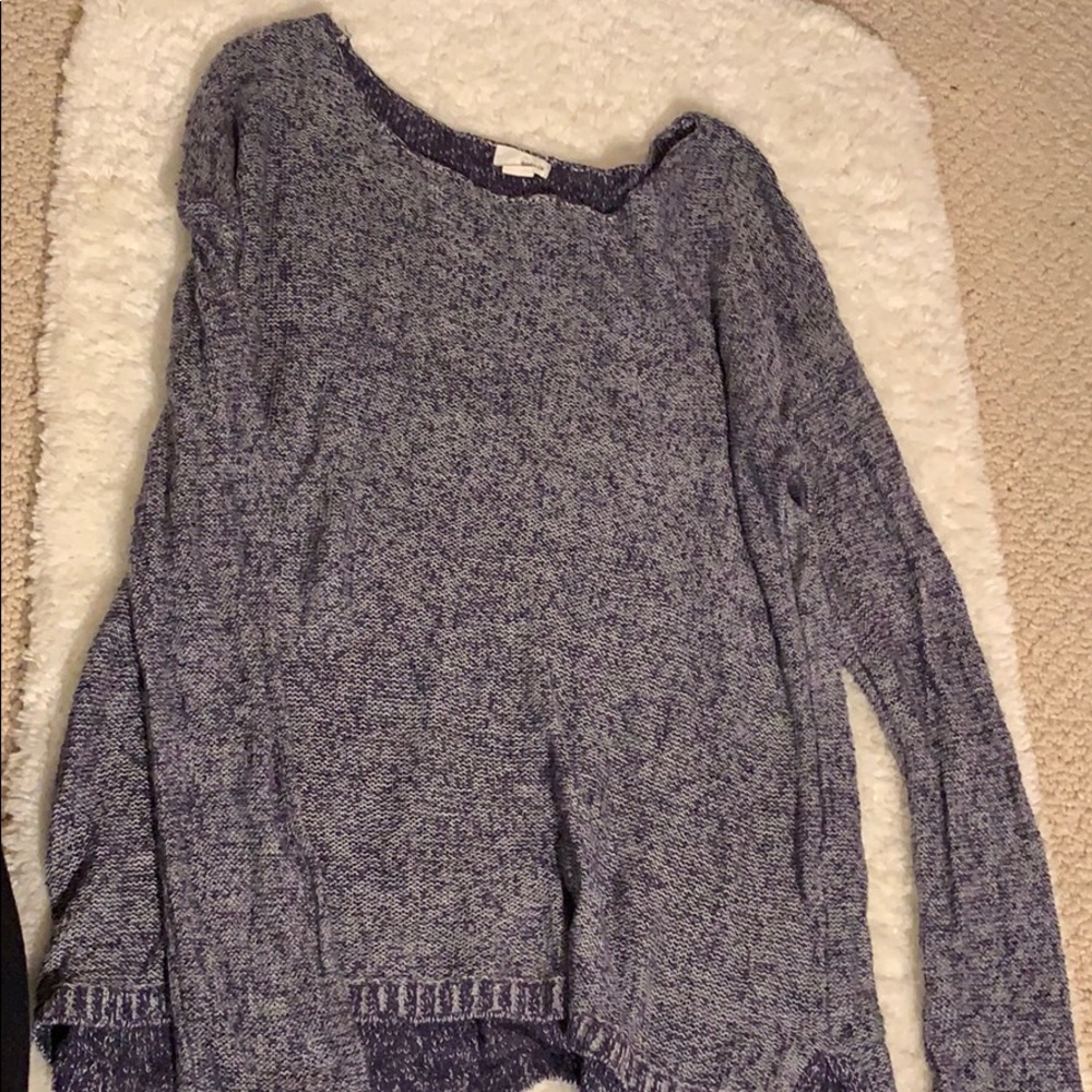 Blue garage sweater